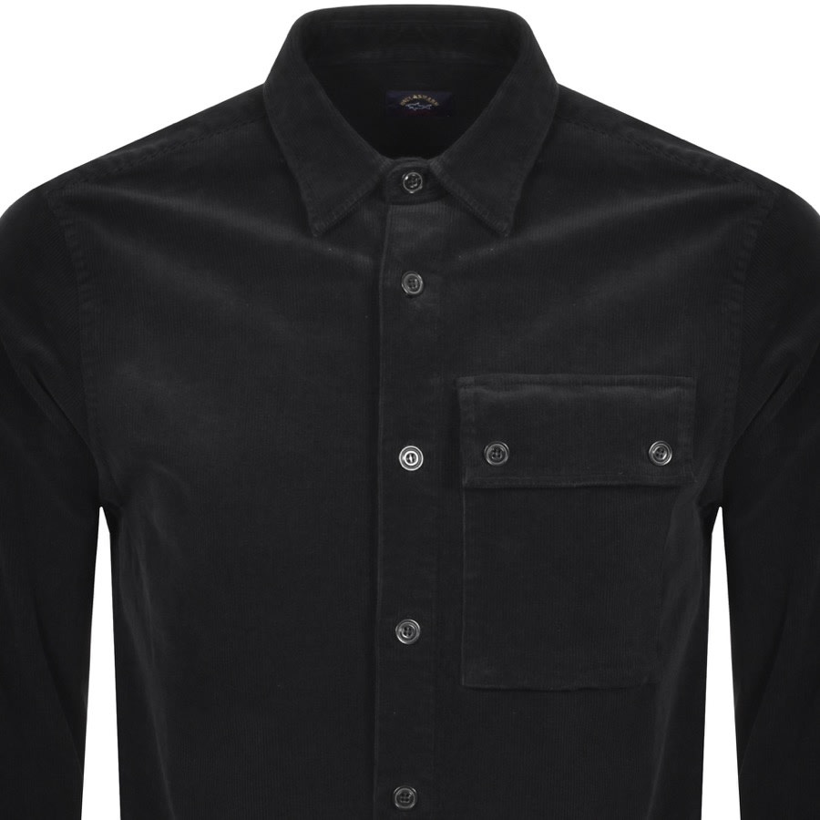 Alternative Image for ProductPaul And Shark Corduroy Overshirt Black2